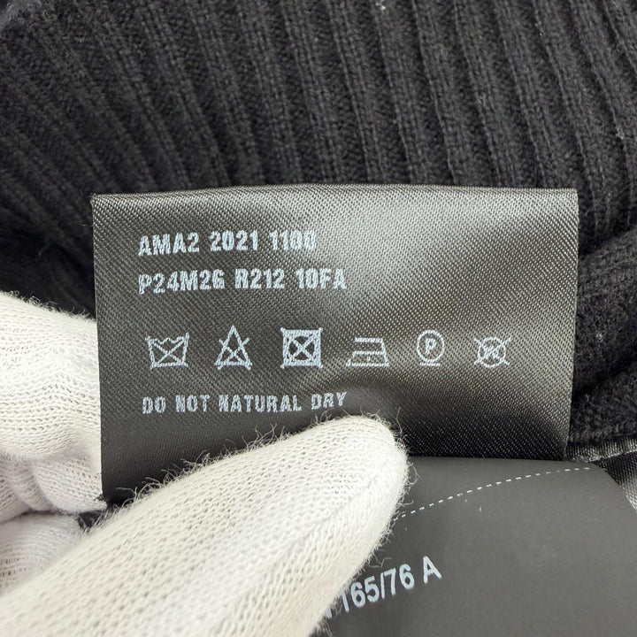 Great PRADA knit Cashmere blend logo embroidered long-sleeved black 38 P24M26