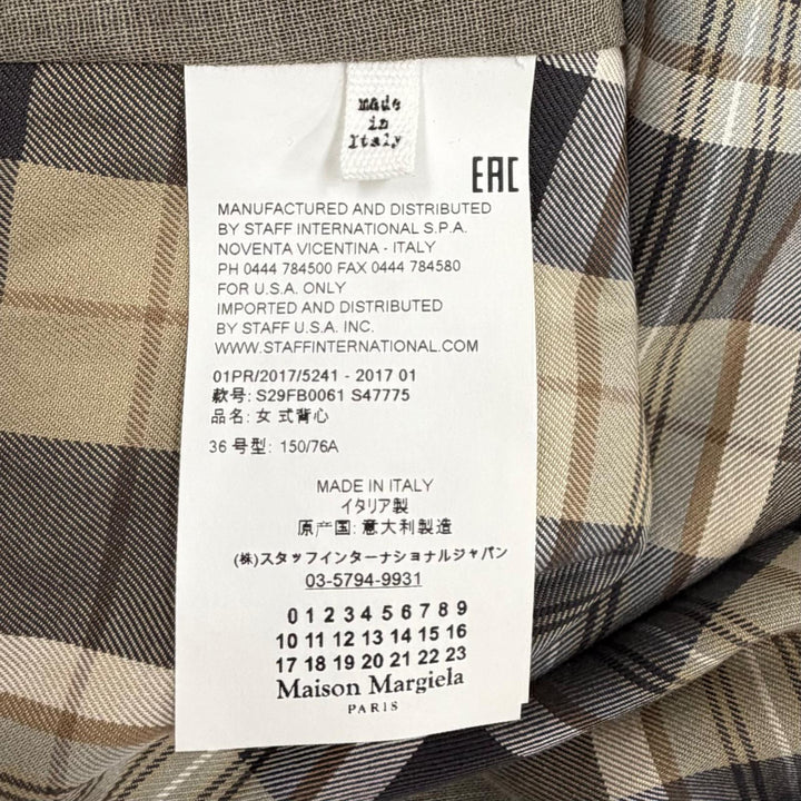 Excellent Maison Margiela Best Gray wool Women 36 S29FB0061