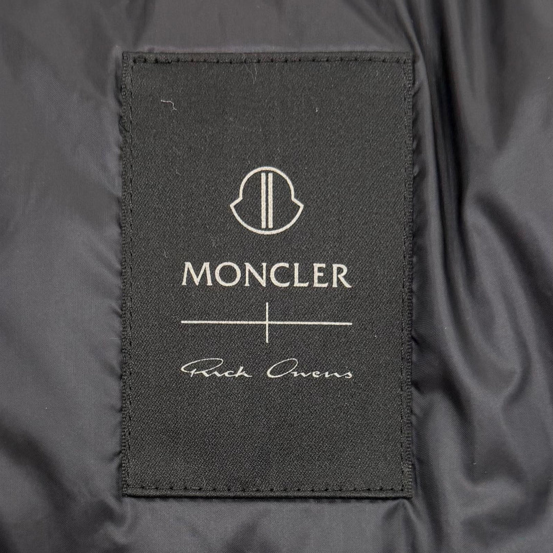 Pristine MONCLER RICK OWENS Down jacket COYOTE black Nylon mens 2 F209N1B50401