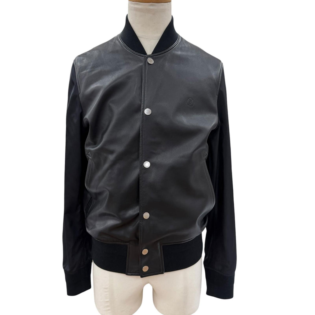 Great LOUIS VUITTON Blouson Leather trim, reversible, monogram black