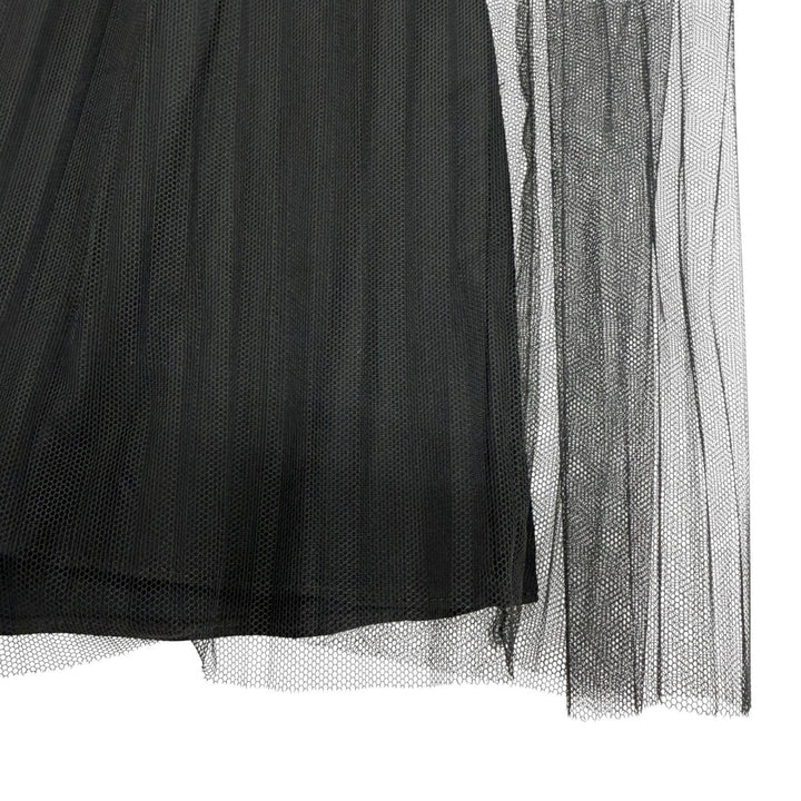 Excellent Maison Margiela 1 1 metallic pleated maxi skirt black 36 S51MA0347
