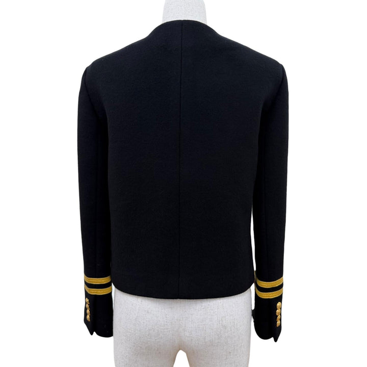 Great CELINE collarless jacket Spencer Captain Jacket cashmere 34 2V75F6700