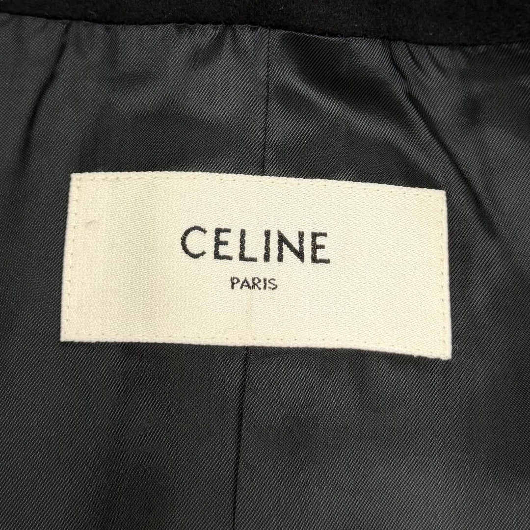Great CELINE collarless jacket Spencer Captain Jacket cashmere 34 2V75F6700