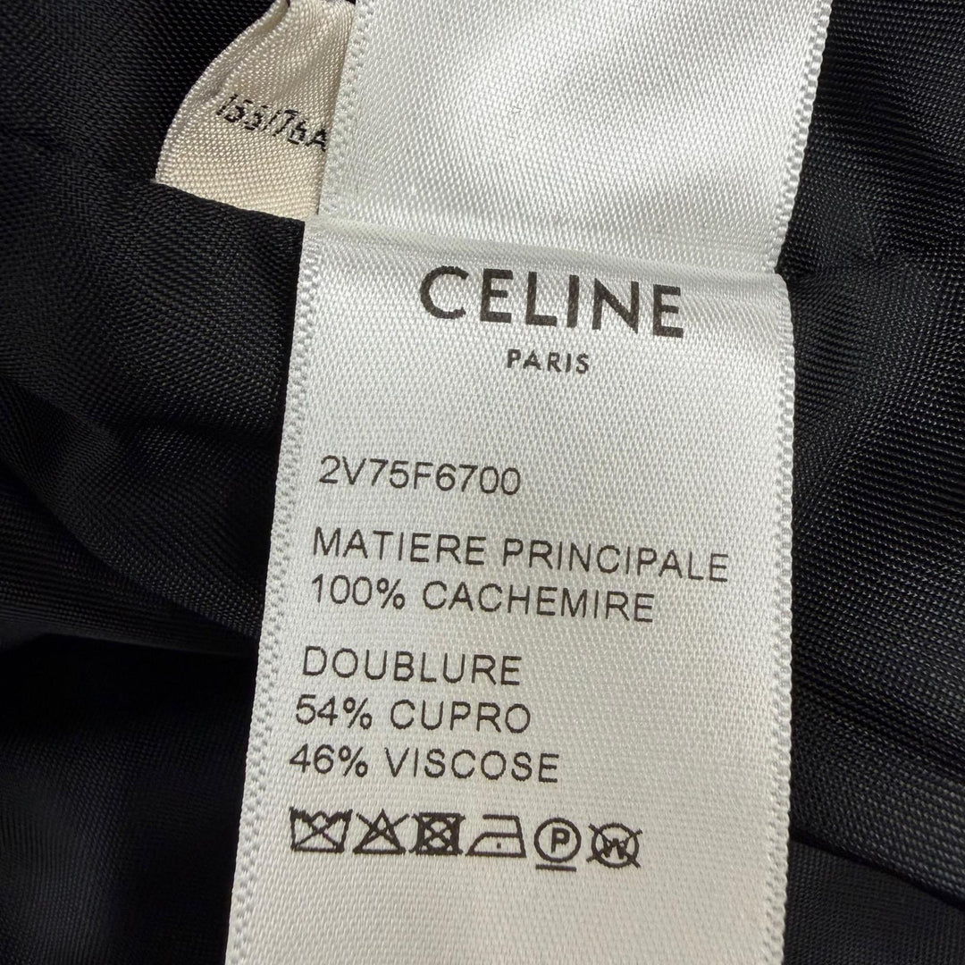 Great CELINE collarless jacket Spencer Captain Jacket cashmere 34 2V75F6700