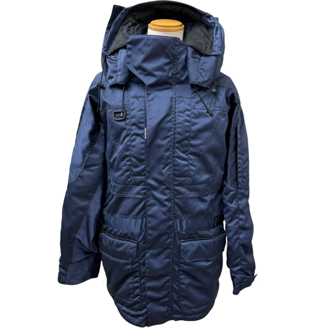 Excellent BALENCIAGA coat Grape nylon oversize jacket Cotton filling Navy Nylon