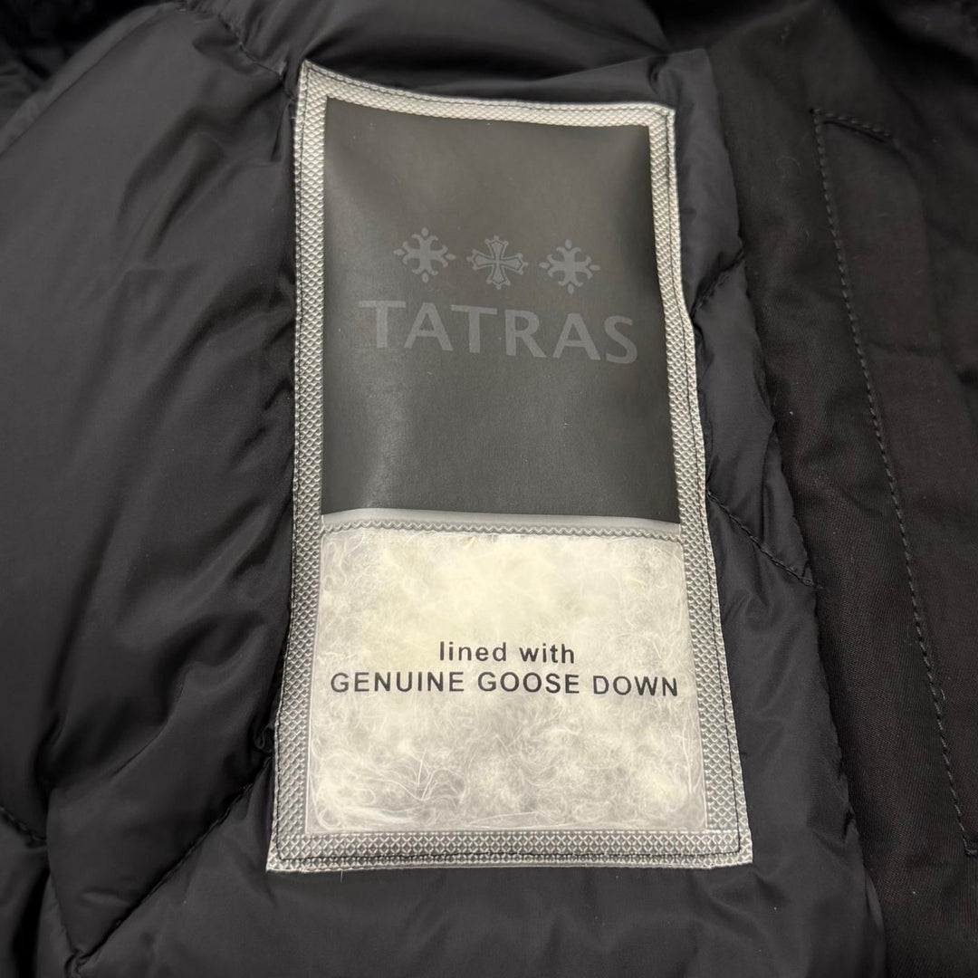 Excellent TATRAS Down jacket BESCI Logo patch ZIP UP black cotton 3 LTME24A4511