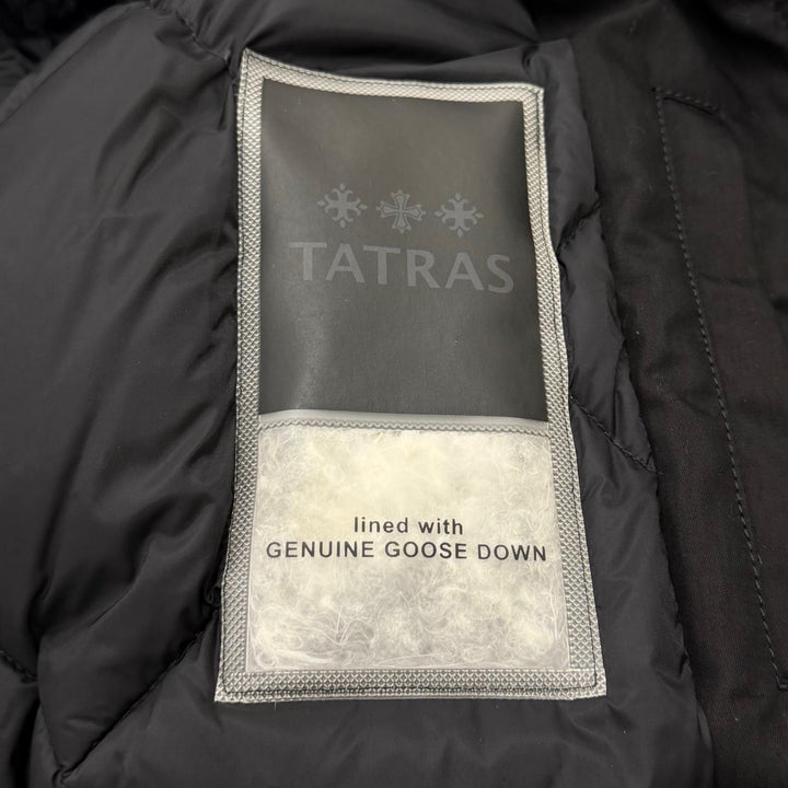 Excellent TATRAS Down jacket BESCI Logo patch ZIP UP black cotton 3 LTME24A4511