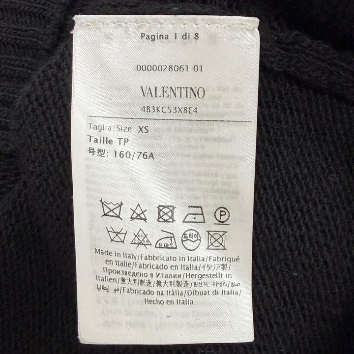 Great VALENTINO knit black Virgin wool Women XS 4B3KC53X8E4