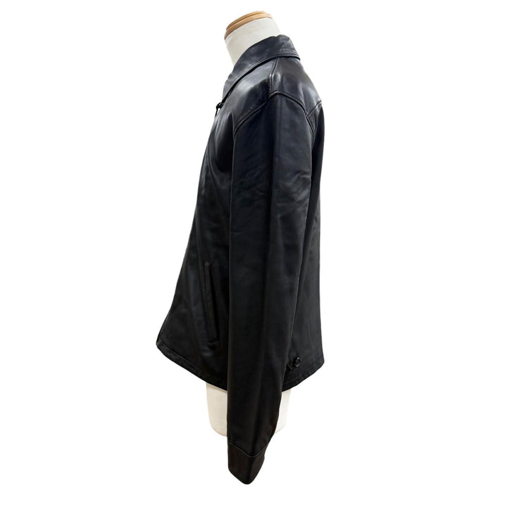 Great POLO RALPH LAUREN leather jacket black Sheep leather mens S 710671431001
