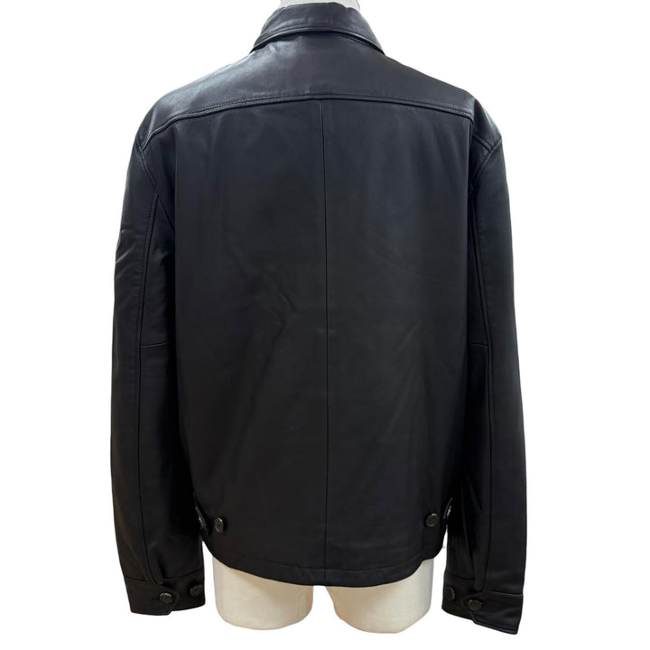 Great POLO RALPH LAUREN leather jacket black Sheep leather mens S 710671431001