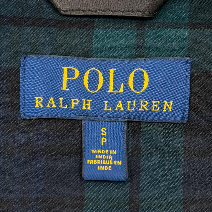 Great POLO RALPH LAUREN leather jacket black Sheep leather mens S 710671431001