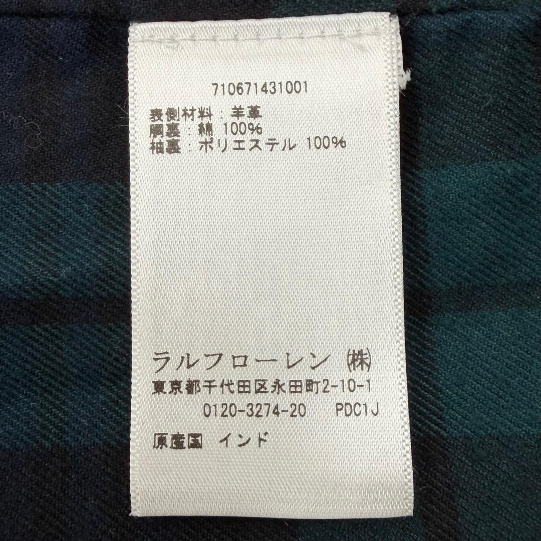 Great POLO RALPH LAUREN leather jacket black Sheep leather mens S 710671431001