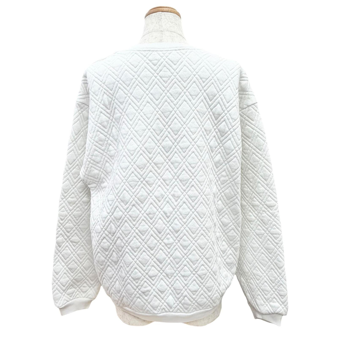 Great GUCCI sweat Logo quilted sweatshirt white cotton Women S 717400