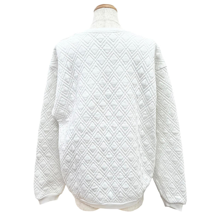 Great GUCCI sweat Logo quilted sweatshirt white cotton Women S 717400