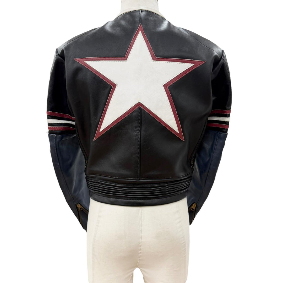 Great VANSON Leather jacket ONE STAR LEATHER JACKET One Star Biker Jacket