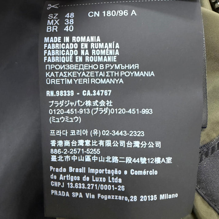 Excellent PRADA Blouson Triangle Logo Reversible Windbreaker