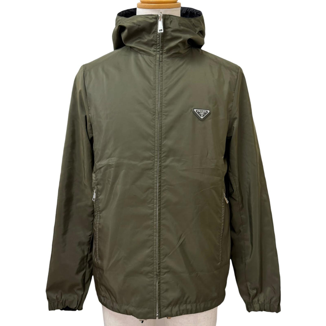 Excellent PRADA Blouson Triangle Logo Reversible Windbreaker