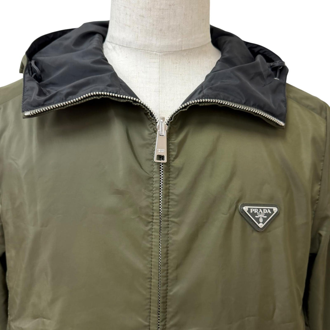 Excellent PRADA Blouson Triangle Logo Reversible Windbreaker