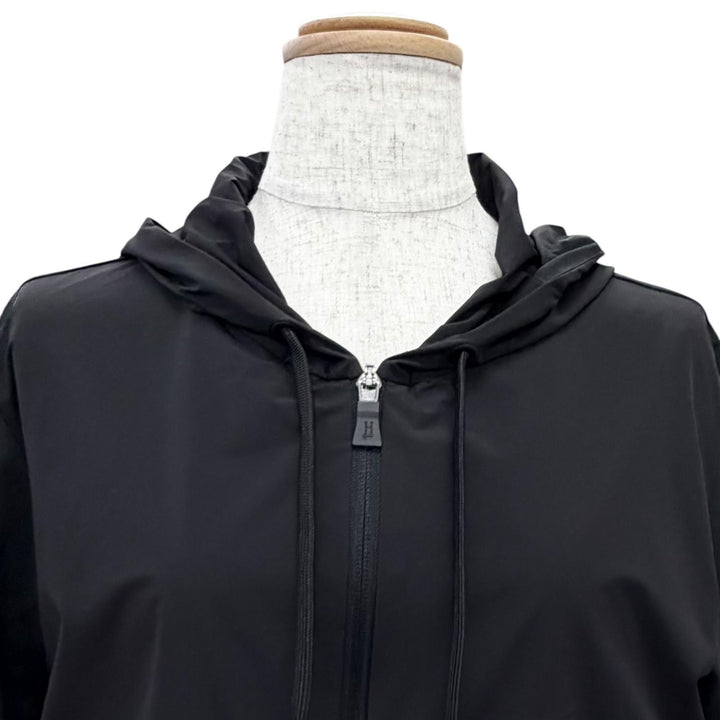 Excellent Herno Jacket Zip-up hoodie jacket black cotton Women XS JC000100D