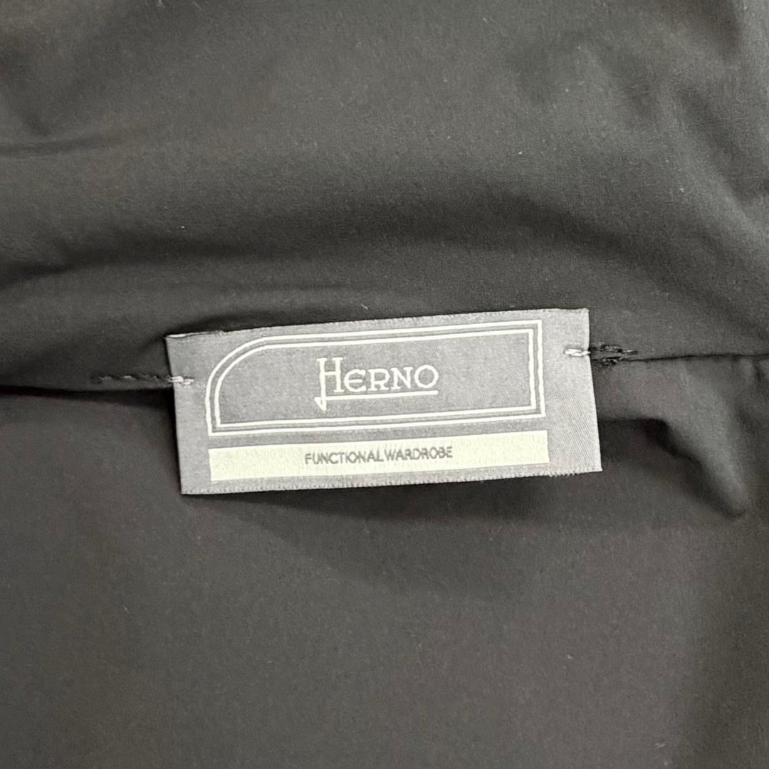 Excellent Herno Jacket Zip-up hoodie jacket black cotton Women XS JC000100D