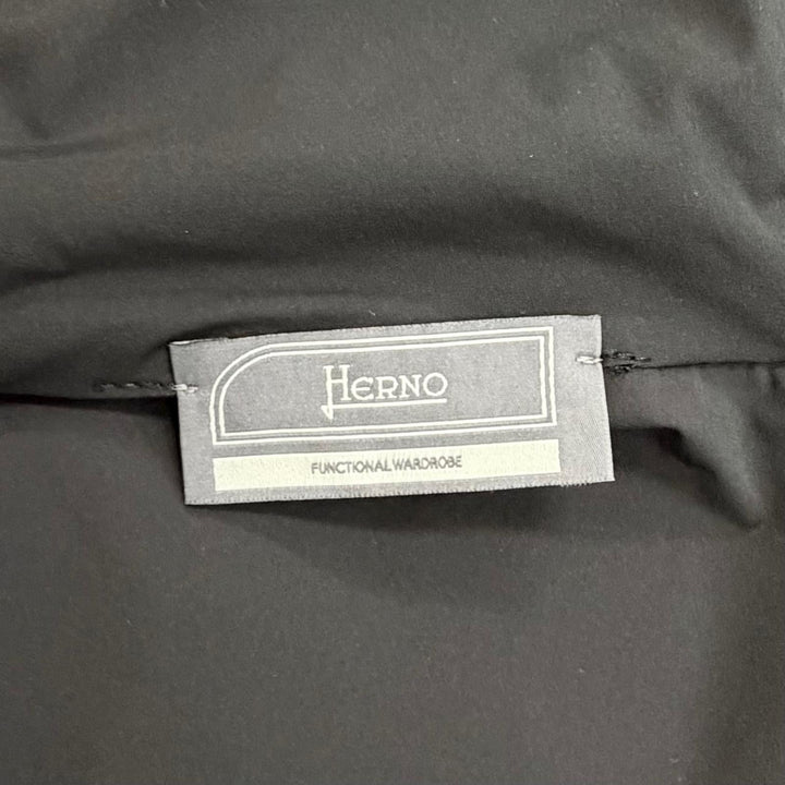 Excellent Herno Jacket Zip-up hoodie jacket black cotton Women XS JC000100D