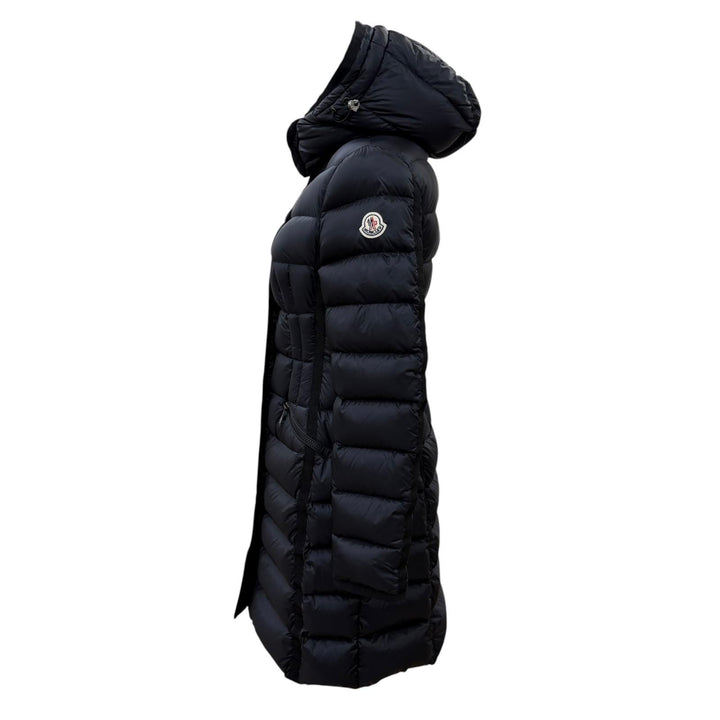 Great MONCLER down coat HERMINE Logo patch and hood ZIP UP black 0 C20934930005