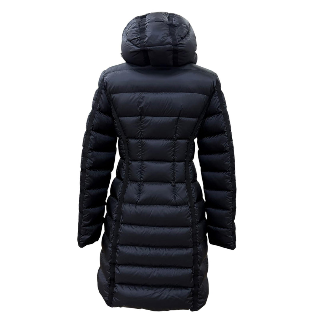 Great MONCLER down coat HERMINE Logo patch and hood ZIP UP black 0 C20934930005
