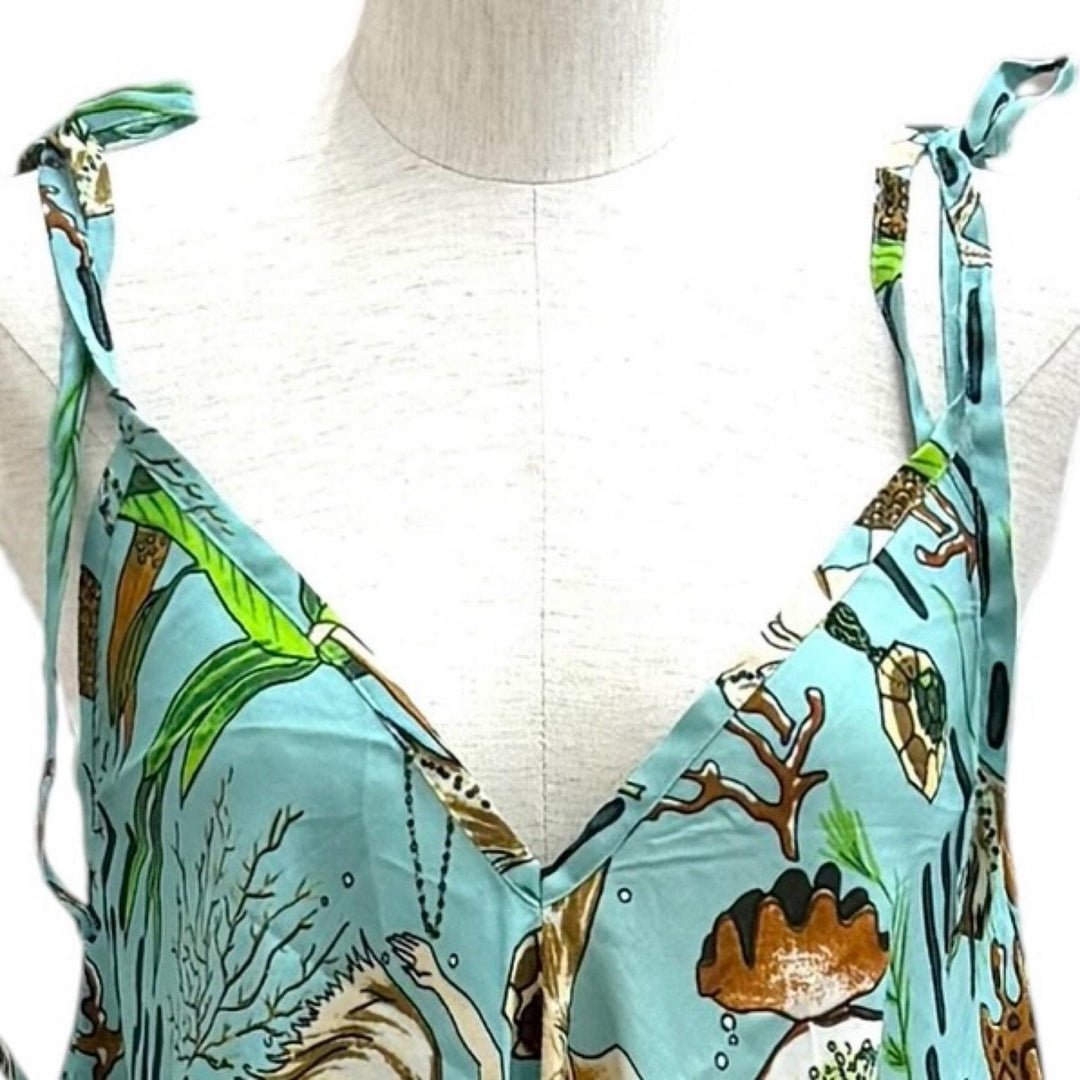 Excellent LOEWE×Paulas Ibiza one piece green Rayon Women S D2286120PO
