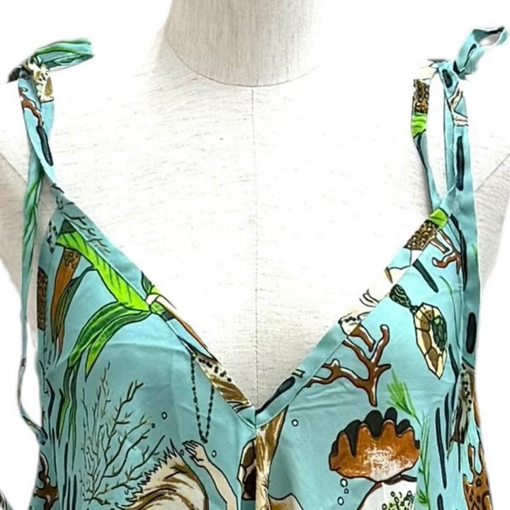 Excellent LOEWE×Paulas Ibiza one piece green Rayon Women S D2286120PO