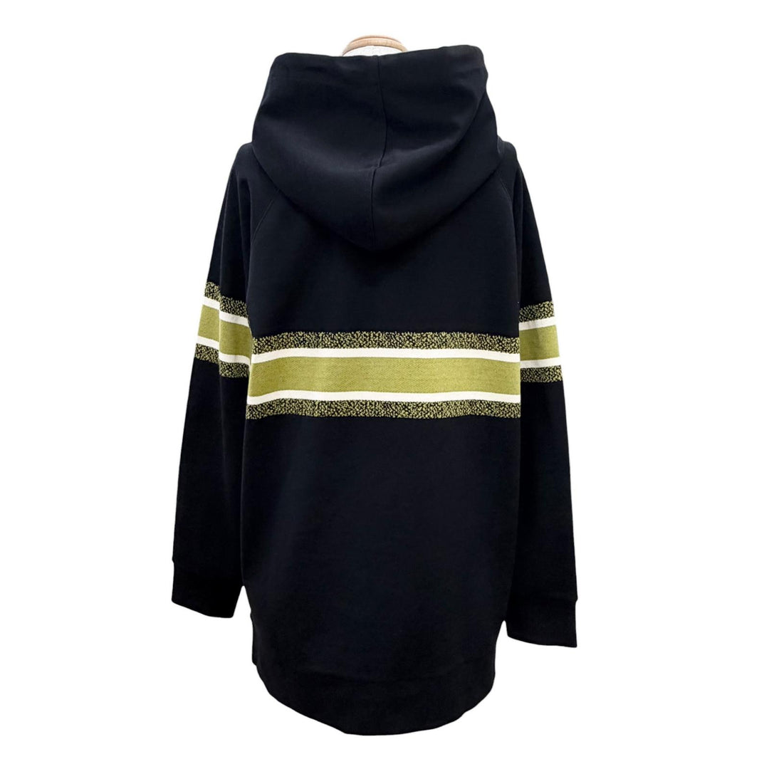 Excellent Christian Dior Flower Logo Embroidery Hoodie black XS 113S04A4013