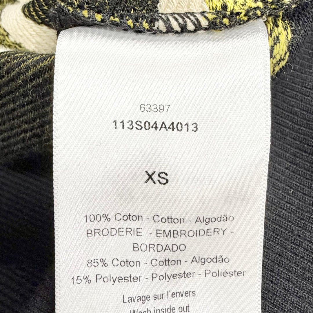 Excellent Christian Dior Flower Logo Embroidery Hoodie black XS 113S04A4013