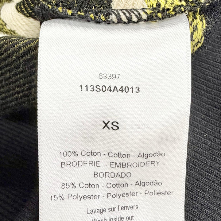 Excellent Christian Dior Flower Logo Embroidery Hoodie black XS 113S04A4013
