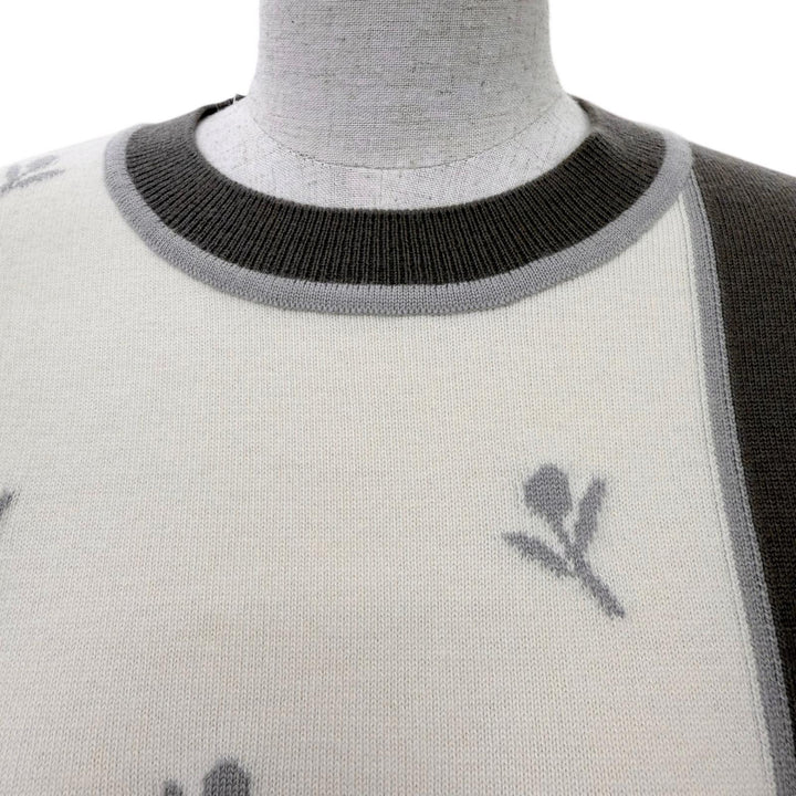 Pristine HERMES Short sleeve knit Etriers beige wool Women 38 4E2624D5