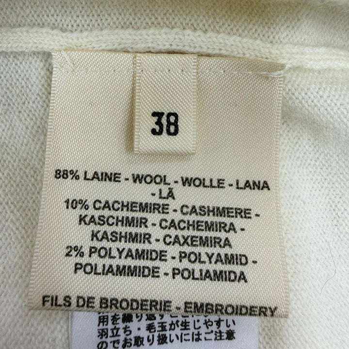 Pristine HERMES Short sleeve knit Etriers beige wool Women 38 4E2624D5