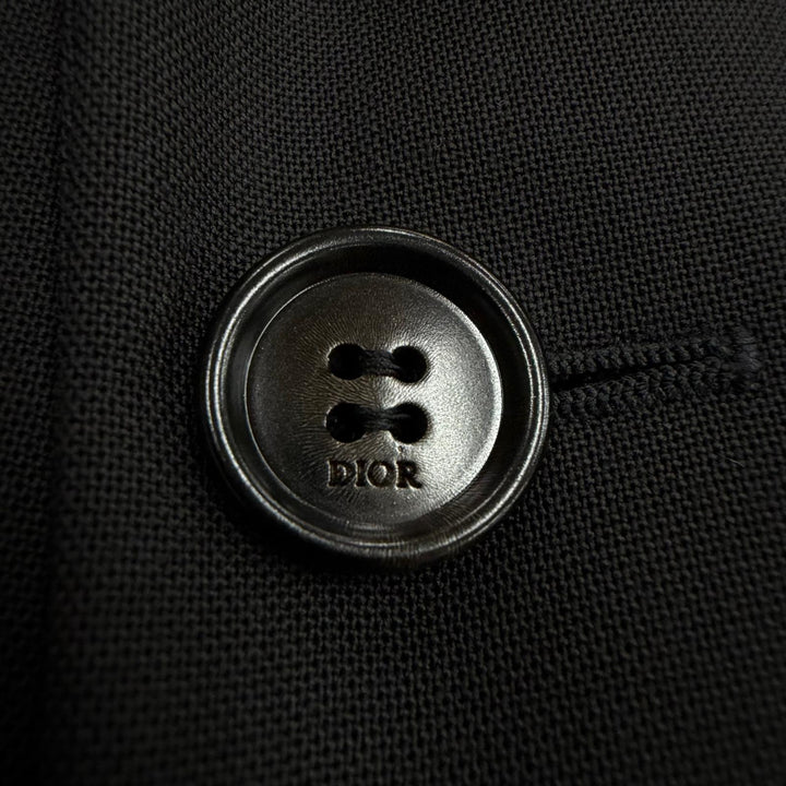 Excellent DIOR tailored jacket Single jacket black wool mens 46 933C702A4884