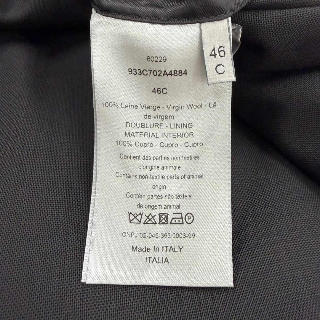 Excellent DIOR tailored jacket Single jacket black wool mens 46 933C702A4884