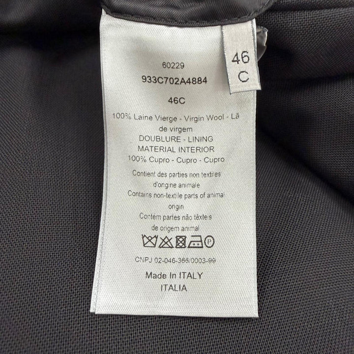 Excellent DIOR tailored jacket Single jacket black wool mens 46 933C702A4884