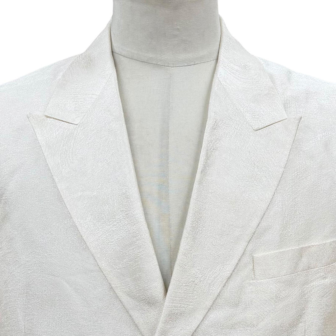 Excellent DIOR tailored jacket white silk mens 50 013C218C5120