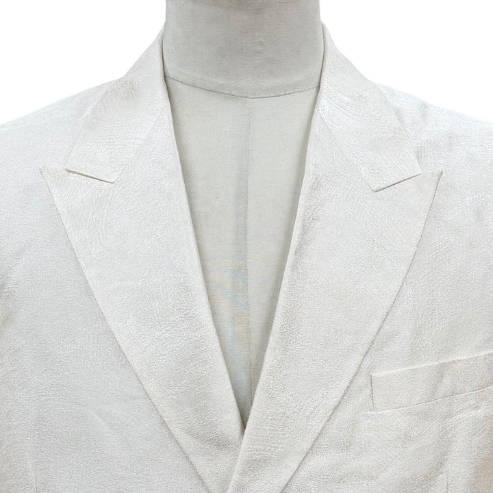 Excellent DIOR tailored jacket white silk mens 50 013C218C5120