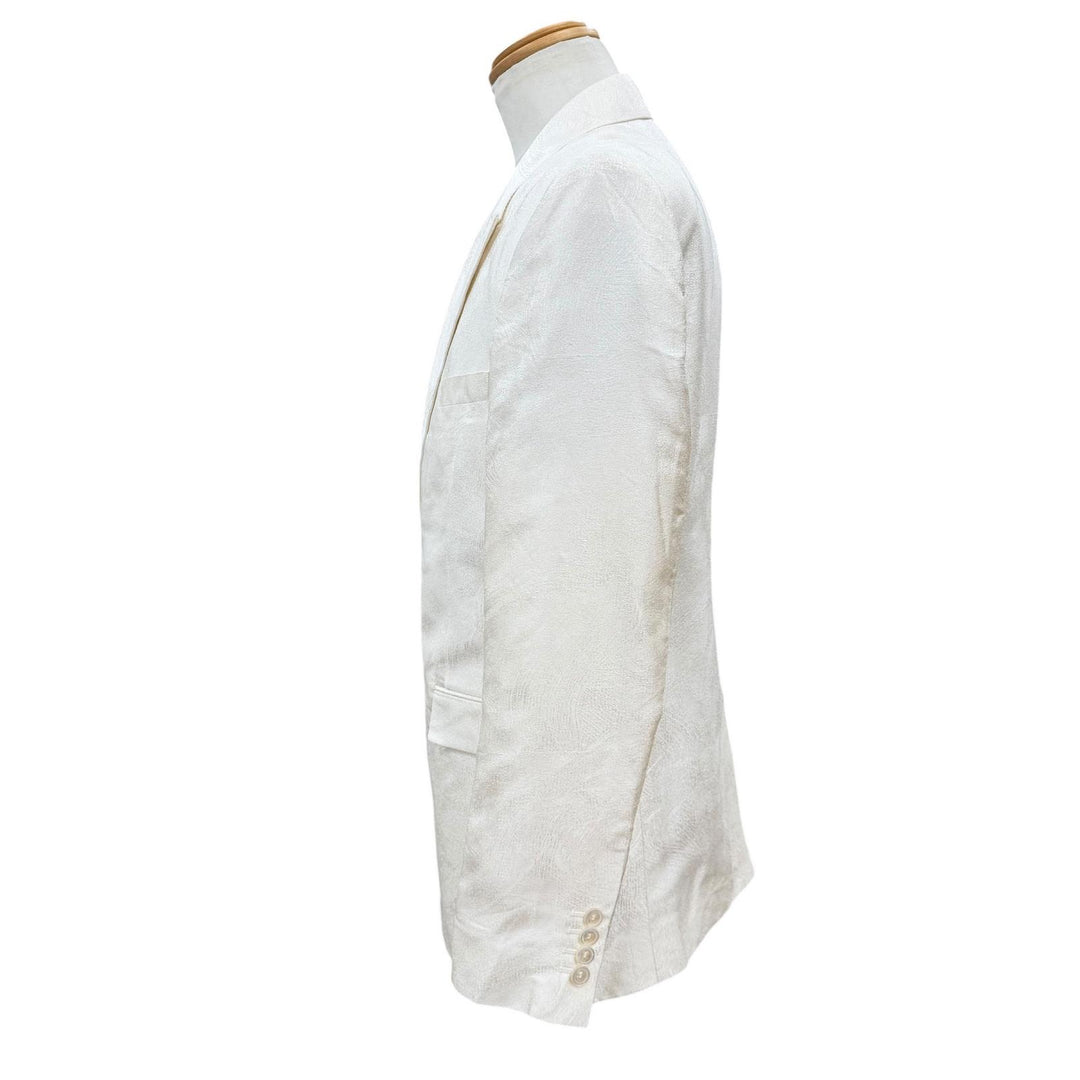 Excellent DIOR tailored jacket white silk mens 50 013C218C5120