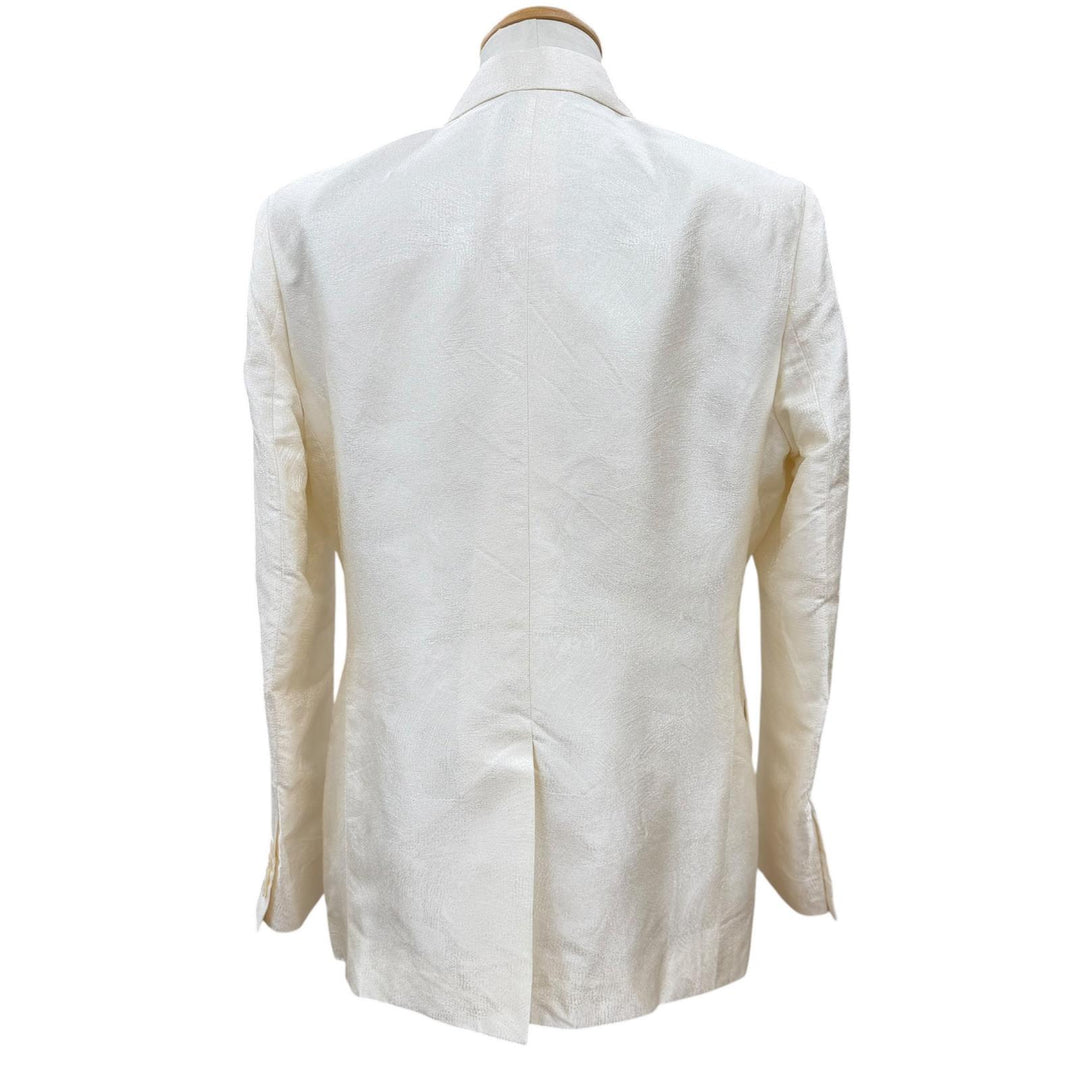 Excellent DIOR tailored jacket white silk mens 50 013C218C5120