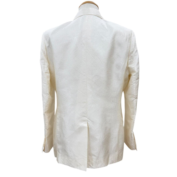 Excellent DIOR tailored jacket white silk mens 50 013C218C5120
