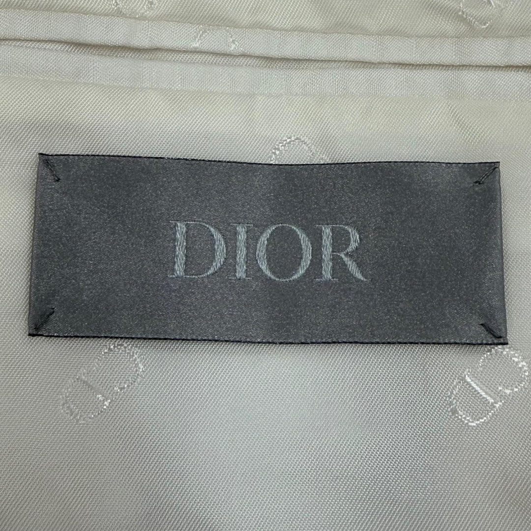 Excellent DIOR tailored jacket white silk mens 50 013C218C5120