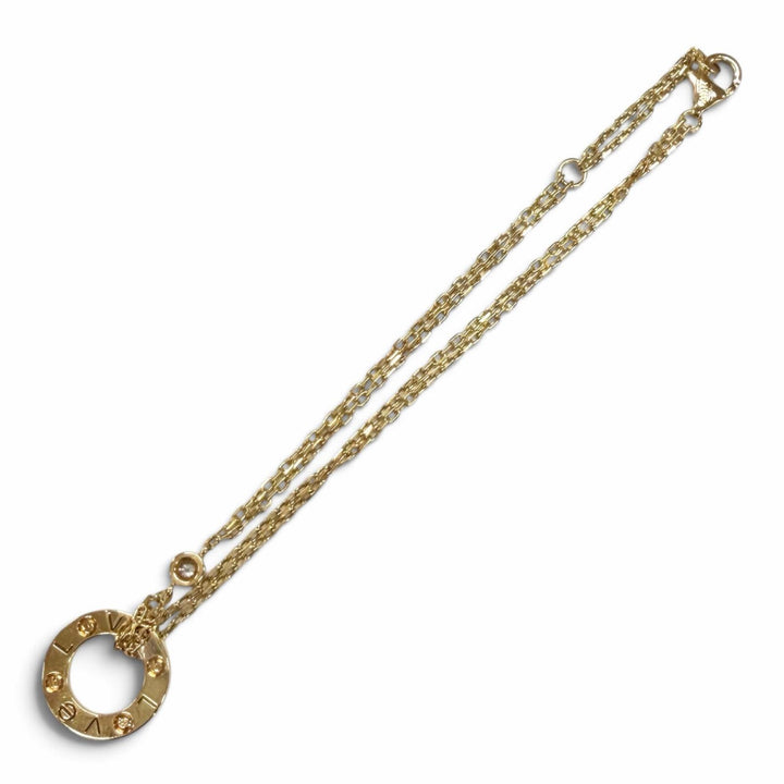 Great Cartier bracelet LOVE Bracelet Chain with 2 Diamonds Love circle 750(YG)