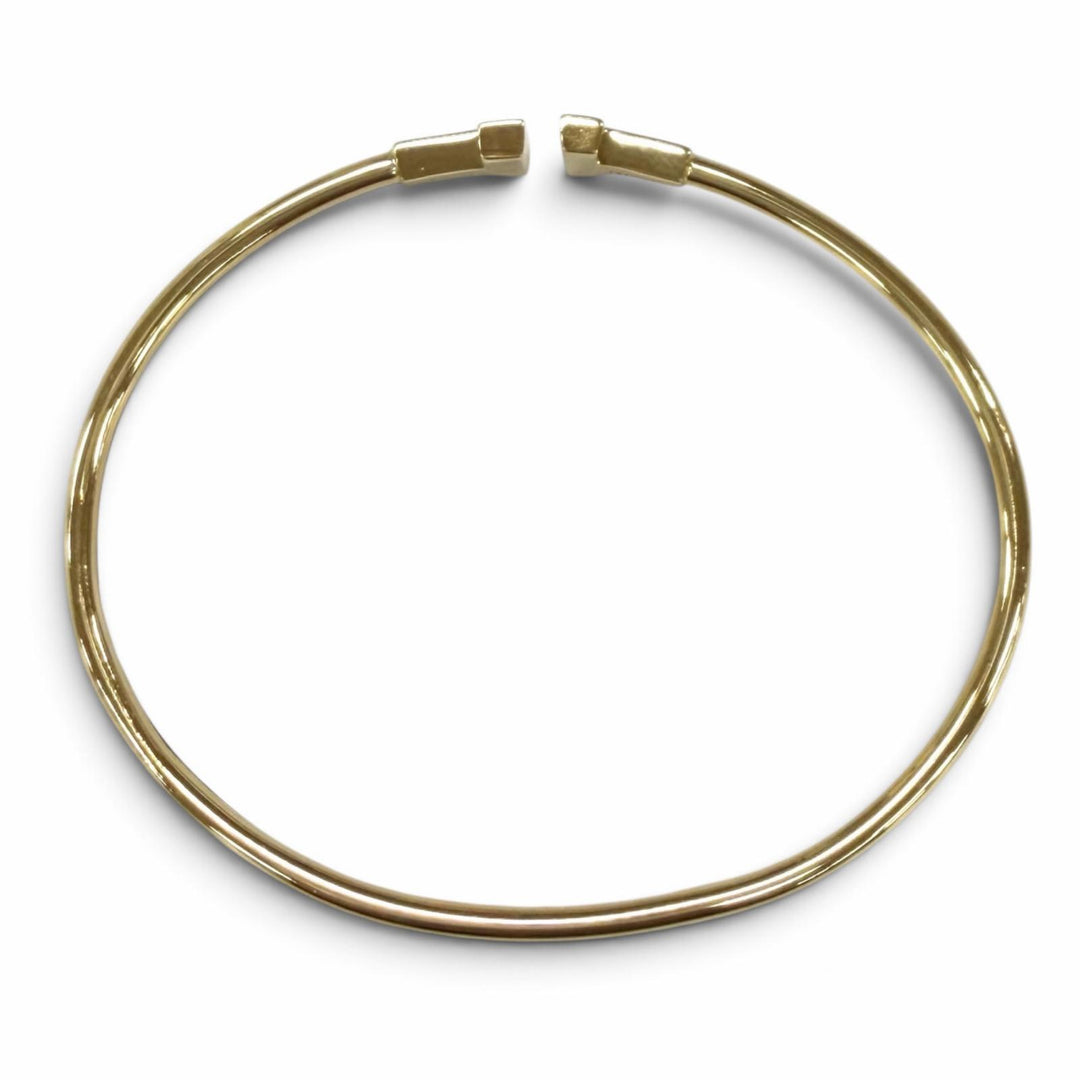 Very Good TIFFANY&Co. bracelet Narrow Wire Bracelet Yellow Gold AU750(YG) Women