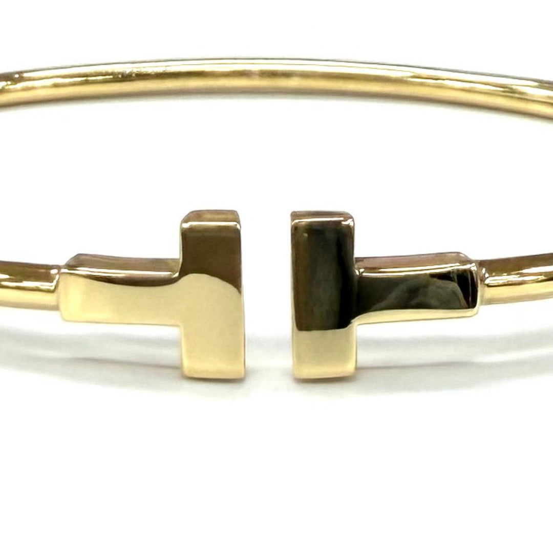 Very Good TIFFANY&Co. bracelet Narrow Wire Bracelet Yellow Gold AU750(YG) Women