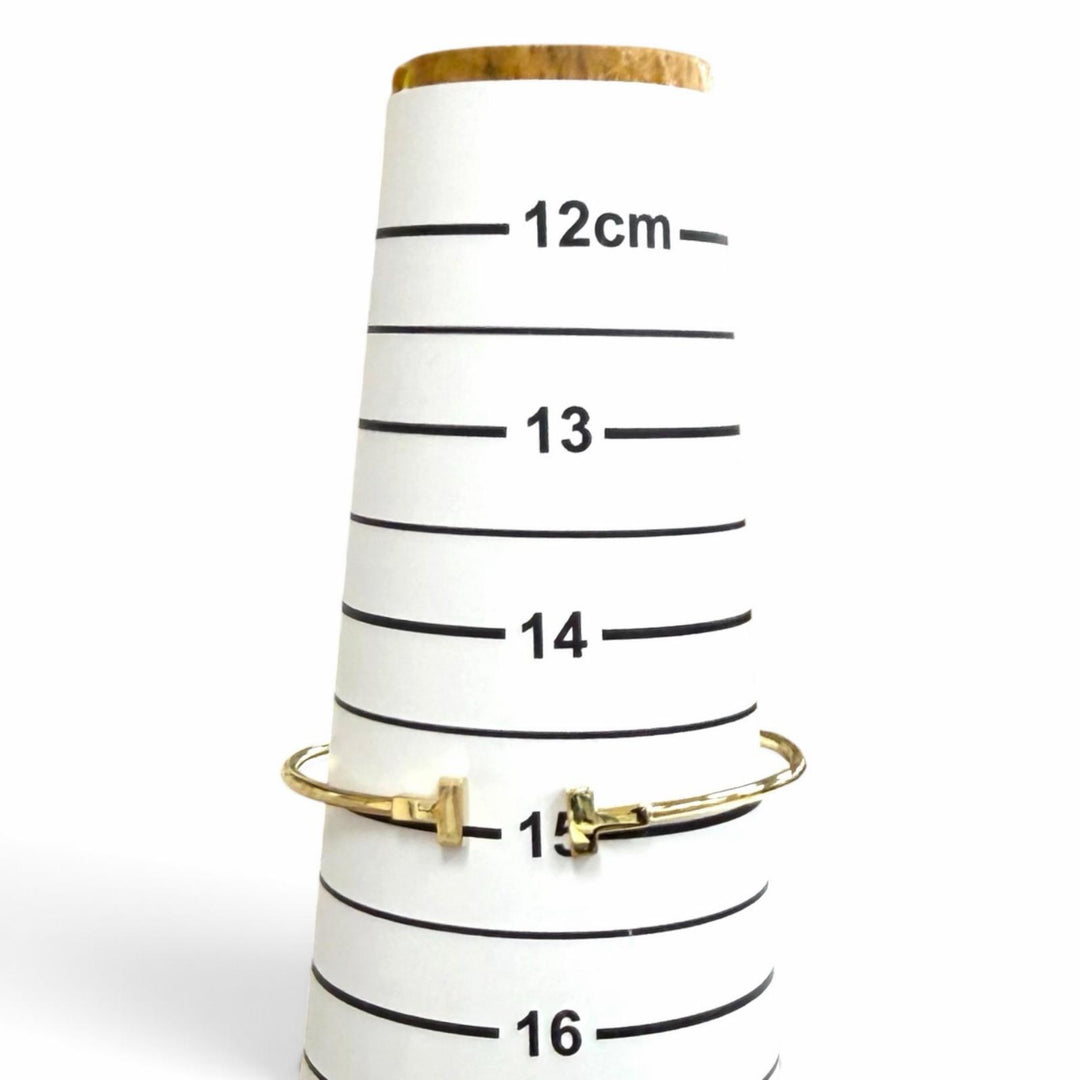Very Good TIFFANY&Co. bracelet Narrow Wire Bracelet Yellow Gold AU750(YG) Women