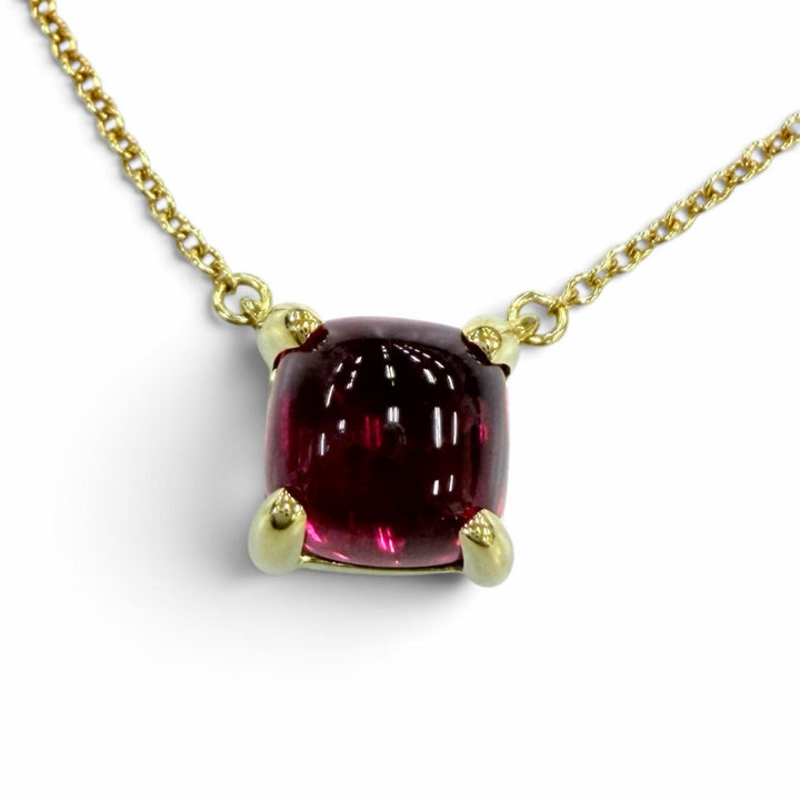 Great TIFFANY&Co. Necklace Sugar stack Pink tourmaline Yellow Gold 750 Women