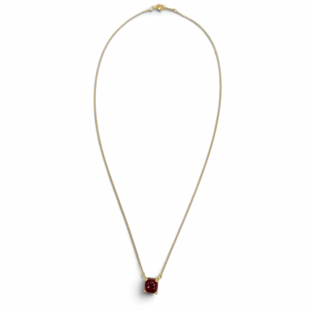 Great TIFFANY&Co. Necklace Sugar stack Pink tourmaline Yellow Gold 750 Women