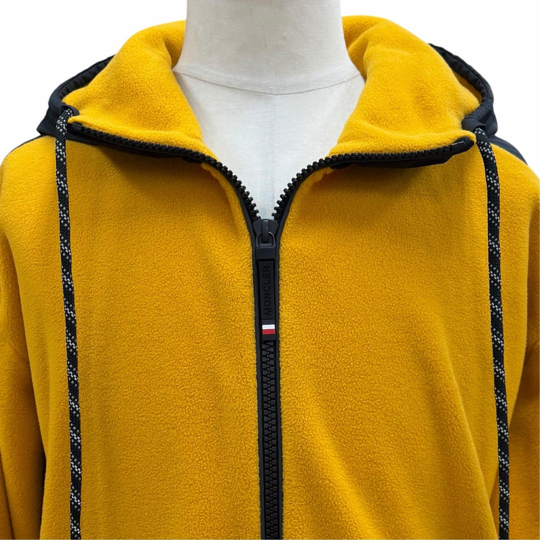 Great MONCLER GRENOBLE hoodie MAGLIA yellow polyester mens L J20978G00001
